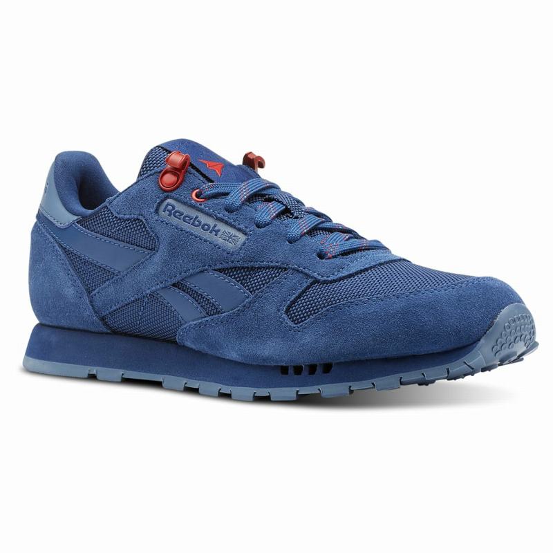 Tenisi Reebok Classic Leather Fete Albastri/Rosii Romania BF7136GI